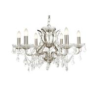 Ceiling Light Silver Paris 6 Satin Searchlight 8736-6SS