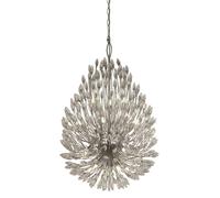 Ceiling Light Silver Peacock 20 Chrome Clear Crystal Glass Searchlight