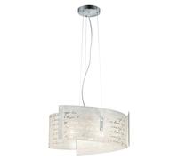 Ceiling Light Silver Signa 3 Chrome Glass Trio 302500301