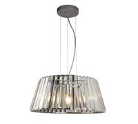 Searchlight Tiara 5 Light Pendant Chrome With Crystal Glass