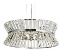 Ceiling Light Silver Uptown 7 Chrome Clear K5 Crystal Glass Searchlight