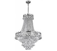 9 Light 52cm Chrome Chandelier Complete With Crystal