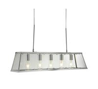 5 Light Lantern Bar Chrome Glass