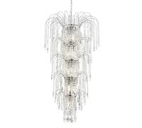 Shower Crystal Chandelier In Chrome 5 Tiered 13 Lights