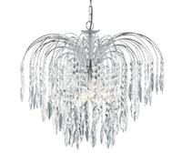 Ceiling Light Silver Waterfall 5 Chrome Searchlight 4175-5