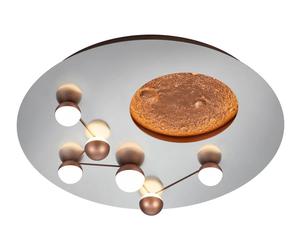 Ceiling Light Silver Zodiac Brushed Aluminium 500mm CCT Trio 644810107