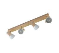 Ceiling Light 'Thorin' dimmable (Scandinavian) in Brown for e.g. Living Room & Dining Room (4 Light Sources, E14) from Lindby | floodlight, Spotlight