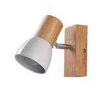 Ceiling Light 'Thorin' dimmable (Scandinavian) in Brown Made of Wood for e.g. Living Room & Dining Room (1 Light Source, E14) from Lindby | floodlight, Spotlight