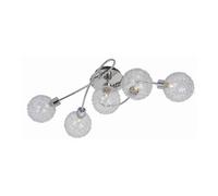 Ceiling Light 'Ticino' dimmable (Modern) in Silver Made of Metal for e.g. Hallway (5 Light Sources, G9) from Lindby | Ceiling lamp, lamp