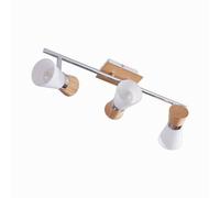 Ceiling Light 'Vivica' dimmable (Scandinavian) in Brown Made of Wood for e.g. Living Room & Dining Room (3 Light Sources, E14) from Lindby | Ceiling lamp, lamp