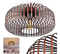 Ceiling Light Wemude, Metal Ceiling lamp in Black/Copper, 1-Flame, 1 x E27-socket, Modern Light in Retro/Vintage Design with Lattice and Light Effect on the Ceiling,Without Bulb