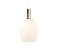Ceiling Light White Alton 23 Single Pendant Modern Brass/Black Opal Glass