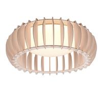 Ceiling Light White Monte LED Natural Wood 400mm Remote Trio R62171130