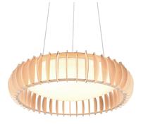 Reality Leuchten Monte LED hanging light, Ø 60 cm, light wood, wood, CCT