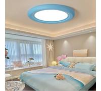 Ceiling light with full color spectrum and eye-friendly light, modern, simple LED ceiling lamp for the living room, single-color 39W ceiling lights with three-color light for bedroom and kitchen,Blau