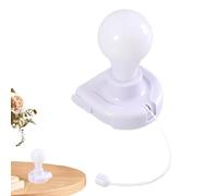 Ceiling Light with Pull Chain | Battery Bulb - Wall Lighting for Restaurant Basement Workshop Garage Shops Indoor Outdoor Kitchen Cupboard Attic Bedroom Home Decoration