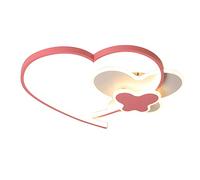 Ceiling Lighting Butterfly Loving Heart Ceiling Light Flush Mount LED Ceiling Dimmable Chandelier Living Room Lighting Fixture for Office Kitchen Dining Girls Room Decoration Lig