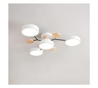 Ceiling Lighting Circular Acrylic LED Ceiling Light Nordic Modern Semi Flush Mount Ceiling Lamp Close To Ceiling Light Fixtures for Living Room Dining Room Bedroom Hallway Kitchen(White-4 Heads,Warm l