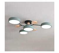 Ceiling Lighting Circular Acrylic LED Ceiling Light Nordic Modern Semi Flush Mount Ceiling Lamp Close To Ceiling Light Fixtures for Living Room Dining Room Bedroom Hallway Kitchen(Green-4 Heads,White