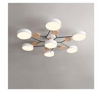 Ceiling Lighting Circular Acrylic LED Ceiling Light Nordic Modern Semi Flush Mount Ceiling Lamp Close To Ceiling Light Fixtures for Living Room Dining Room Bedroom Hallway Kitchen(White-7 Heads,Warm l