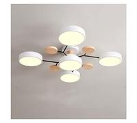 Ceiling Lighting Circular Acrylic LED Ceiling Light Nordic Modern Semi Flush Mount Ceiling Lamp Close To Ceiling Light Fixtures for Living Room Dining Room Bedroom Hallway Kitchen(White-5 Heads,White