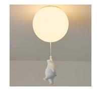 Ceiling Lighting Nordic Cartoon Bear Chandelier Cute Polar Bear Ceiling Pendant Light Foyer Glass Flush Mount Lighting Fixture Ceiling Lamp for Bedroom Kitchen Island Room