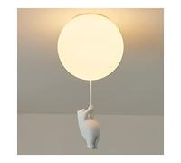 Ceiling Lighting Nordic Cartoon Bear Chandelier Cute Polar Bear Ceiling Pendant Light Foyer Glass Flush Mount Lighting Fixture Ceiling Lamp for Bedroom Kitchen Island Room