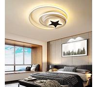 Ceiling Lights Chandelier Circle Surround Star LED Flush Mount Lights Metal 3 Light Down Light Lamp Classic Creative Star Luna Flash for Kitchen Office (Warm White)