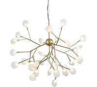 Ceiling Lights Chandelier G4 Sputnik Adjustable Height Firefly Pendant Light Semi Flush Mount Chandeliers Compatible with Living Room Dining Bedroom(54 Head)