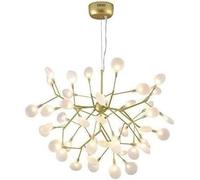 Ceiling Lights Chandelier G4 Sputnik Adjustable Height Firefly Pendant Light Semi Flush Mount Chandeliers Compatible with Living Room Dining Bedroom(54 Head)