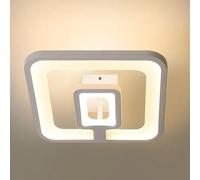 Ceiling Lights for Bedroom 1-Lights Dimmable LED Flush Mount 22W Square Recessed White Close to The Ceiling Sconce Indoor Home Lighting Living Room Bedroom