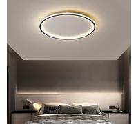 Ceiling Lights for bedroom Dimmable LED Flush Mount 12" Round Recessed with APP Adjustment Black Close to Ceiling Indoor Lighting for Bedroom Dining Living Room