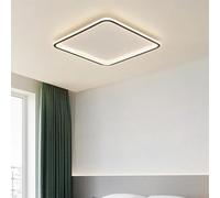 Ceiling Lights for bedroom Dimmable LED Flush Mount 40W 16inch Modern Square Recessed Black Adjustable Close to The Ceiling Sconce Indoor Lighting Living Room Bedroom