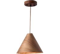 Ceiling Lights for Bedroom Retro Japanese Pendant Light with Solid Wood and Metal Shade E27 for Dining Room Kitchen Bar Home Interior Decorative Lighting(13.0in)