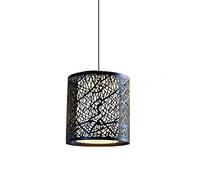 Ceiling Lights for Kitchen Island, Black Gold Retro Hollow Pendant Light Loft Lamp Carved Maple Leaf Iron Hang lamp E27 Bar Dining Room Vintage Pendant lamp Change for The Better