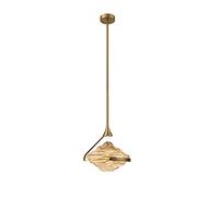 Ceiling Lights, LED Glass Single Hanging Pendant Light Adjusting Rod Lamps Ceiling Pendant Lamp Antique Gold Chandelier Indoor Modern Large Pendant Lighting for Bedroom Dining Room Foyer Bar Coffee