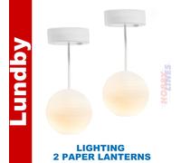 Ceiling Lights PAPER LANTERNS 2 LUNDBY Doll House Furniture 60-6060-00