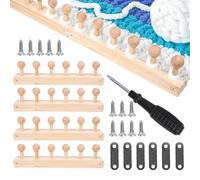 Ceiling Loom, Made of Wood and Reusable for Crafts, Hand Loom for Yarns, Suitable for Class Projects, Community Workshop, Beginners and
