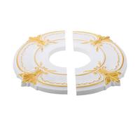 Ceiling Medallion Ring Ornate PU for Light Fixtures and Chandeliers | 31x31x2cm Golden Contemporary Trim, Hides Wires and Conceals Rough Openings, No Drilling Required