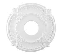 Ceiling Medallions, Decorative Light Panel, 3.43in European Style Trim, Pre Cut Light Hole Design, Safe Lightweight Material for Home, Offices, Hotel, Kitchen, Interior Projects