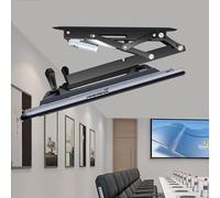 Ceiling Motorised TV Bracket, Electric TV Mount With Remote Control, Hidden Fold Down TV Lift Fits 32-65 Inch Screen, 0-85° Fold Down, Automatic Lifting