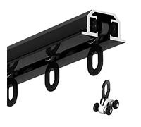 Ceiling Mount ain Track/9.8ft Recessed Sliding Rail for Room Dividers Shower ains Closets & Kids RoomsBlack Perfect for Home & Hospital Use