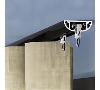 Ceiling-Mount Aluminum Rk System for RV Shower Wall-Mounted Rod Set with Installation Hardware & End Caps - Black 460cm (4 x 115cm)