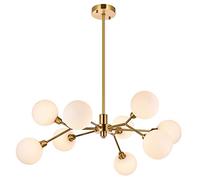 ceiling Mount Ceiling Light Fixtures,Molecular Lamps Led Creative Lighting,All Copper G9 Living Room Restaurant Room Lighting/Golden./12 Lights(9 Lights)