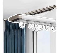 Ceiling-Mount Curtain Track 6mm Room Divider System Heavy-Duty Curtain Rod Brackets for Smooth Gliding Flat Curtain Rail for Darkening Spaces Versatile Drapery Solution.