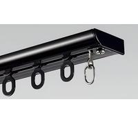 Ceiling Mount Curtain Track for Living Room Bedroom Shower Divider6.6m/21.7ft Black Curtain Rod System for Smooth Sliding Easy Installation Versatile Home Decor