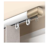 Ceiling Mount Curtain Track for Window Silent Sliding Track Smooth Curtain Rail Single Curtains Rod Room Divider Wall Mount Draperys pole for Shower No Light Leakage(White,135cm/4.43ft)