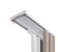 Ceiling Mount Double Curtain Track,Cuttable Top Double-layer Double-row For Living Room Room Partition Privacy(White,2.5M/8FT)