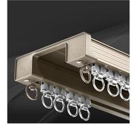 Ceiling Mount Double Curtain Tracks - Premium Aluminium Rails for Living Room & Bedroom - Smooth Glide Silent Operation 140cm Versatile Room Divider Durable & Stylish (Color: A)