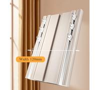 Ceiling Mount Double Track Aluminium Alloy Curtain Track with Silent Rollers - Easy Installation Adjustable Length Perfect for Home & Office Curtains